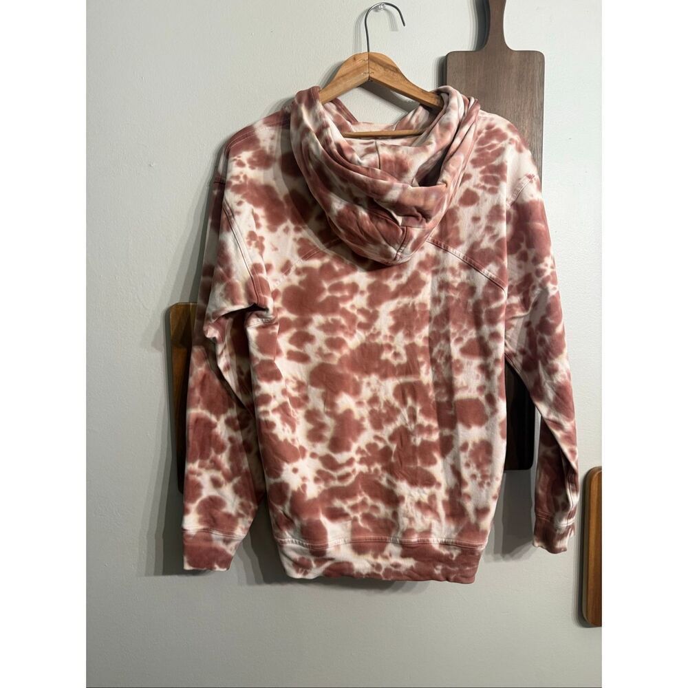 Lululemon Athletica Brown pink White‎ All Yours Tie Dye Pullover Hoodie Size 8 - Picture 2 of 4